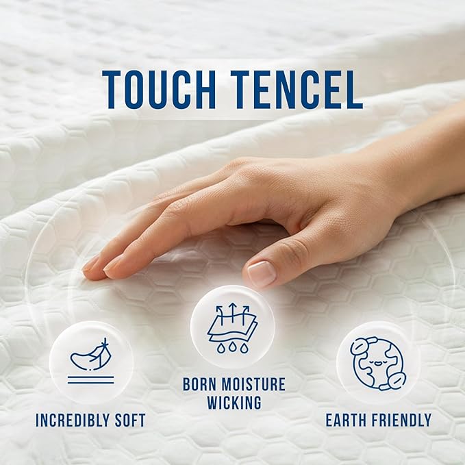 Luxury Full Size Tencel Waterproof Mattress Protector Deep Pocket - Premium Cooling Bed Cover Pad - Hypoallergenic & Allergy-Friendly - Oeko-Tex Certified - Ultra Soft & Breathable