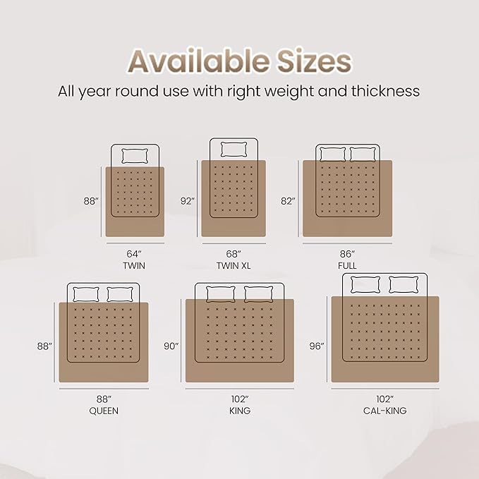 Utopia Bedding Queen Comforter Duvet Insert, Quilted Beige Comforter with Corner Tabs, Box Stitched Down Alternative Comforters Queen Size 88 x88 inches