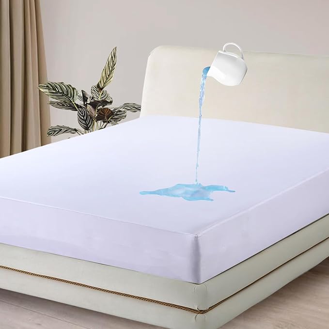 Waterproof Vinyl Mattress Protector – 39" x 75" x 12" Inch. Twin Bed Size Waterproof Bed Topper Elastic Fitting Heavy Duty 100% Waterproof Luxury Comfort – Mattress Protectors by Maypes