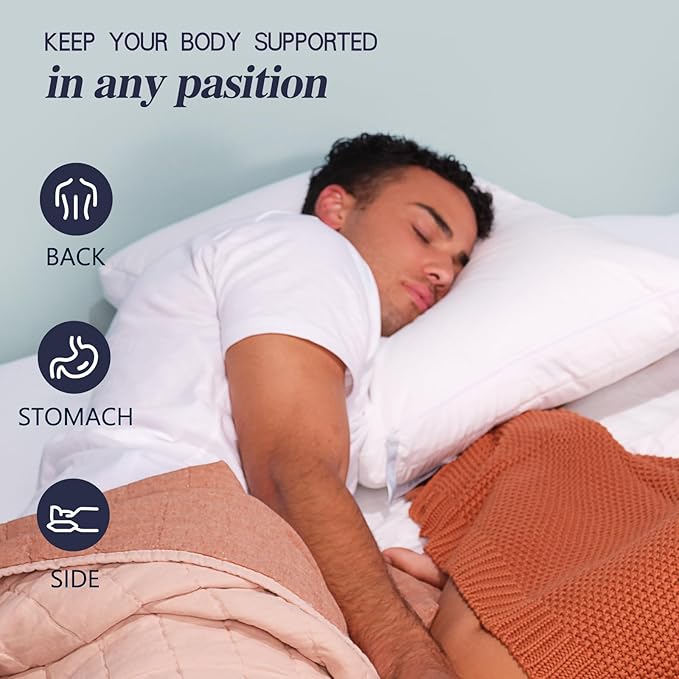 Nuzzle Pillows King Size Set of 2 Cooling Adjustable Pillows for Side Sleepers, Luxury Hotel Collection Bed Pillows – Best Adjust Height Soft Firm Pillows for Back, Stomach and Side Sleepers