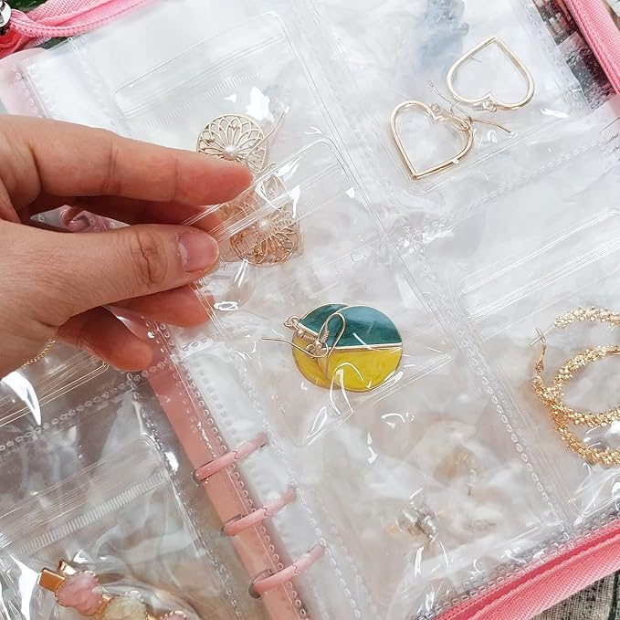 Jewelry Pouch Clear Self Seal Plastic Zipper Bags for Earrings Rings Packing Storage Transparent PVC Lock Pouches, Pack of 80 - Image 5