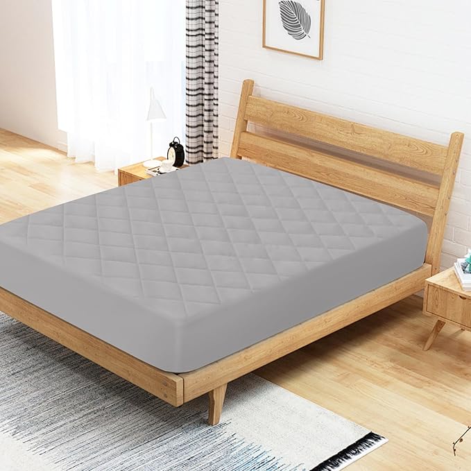 Queen Mattress Protector Waterproof, Mattress Pad Quilted, Queen Size Mattress Cover Fitted Mattress Topper, Up to 20 Inch, Gray