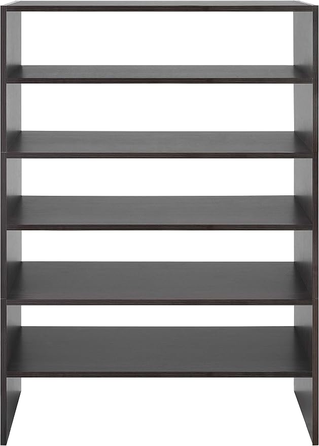 Whitmor Wood Stackable 2-Shelf Shoe Rack, 24 INCH, Espresso - Image 8