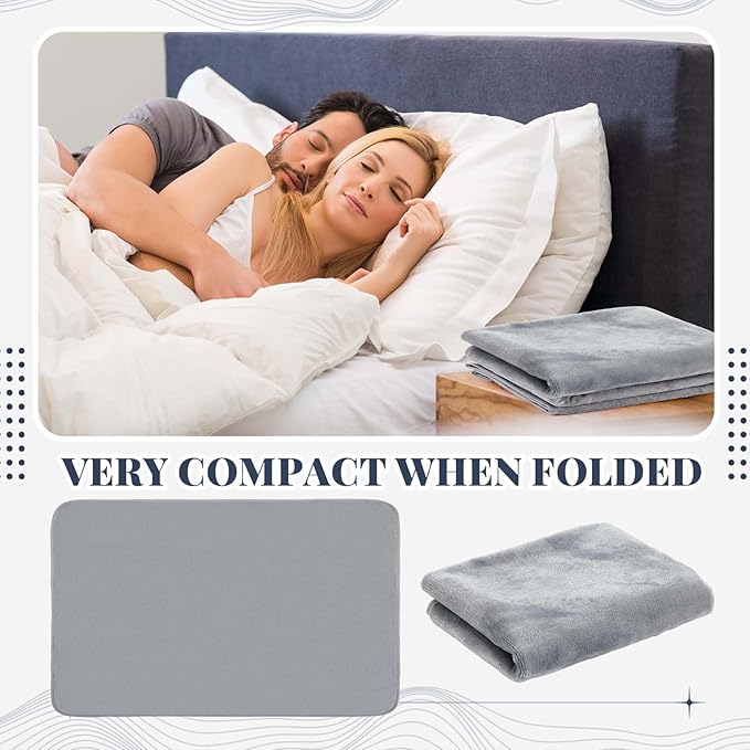 1 Pcs Couples Waterproof Mat Lover Reusable Stainproof Blanket Quiet Easy Use Mattress Protector for Adult Multi Functional Bed Sheet Couple Messy Play Pleasure Comfort (54 x 34 in,Grey)