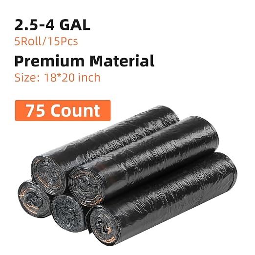funest Trash Bags, 4 Gallon Small Drawstring Garbage Bags 75 Counts, Thick Plastic Wastebasket Liners for Bathroom Toilet Office Bedroom - Image 5