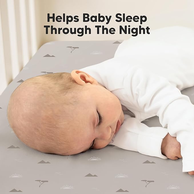 2-Pack Waterproof Crib Sheets for Boys, Girls - 52x28 Fitted Organic Cotton Baby Crib Sheets, Toddler Mattress Protector Cover, Washable, Soft & Durable Baby Bedding Essentials (Savannah)