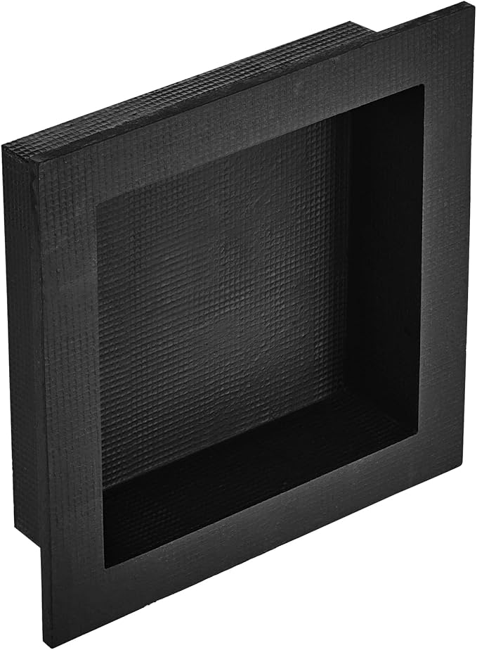 VEVOR Shower Niche,16-Inch Width x 16-Inch Height x 3.5-Inch Depth Single Shelf Organizer,Wall-Inserted Niche Recessed Sealed Protection Modern Soap Storage for Shower Bathroom,Black - Image 11