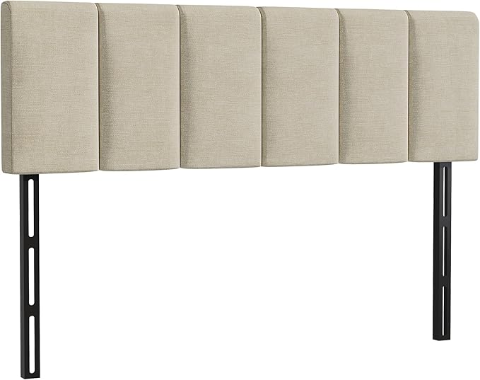 HAOBO Home Upholstered Headboards Foldable Queen/Full Linen Panels with Height Adjustments