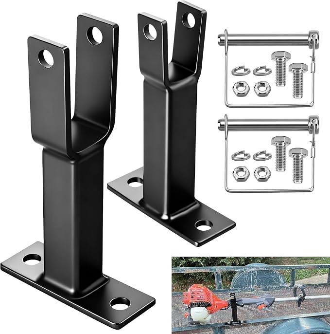 AMTHKNO Heavy Duty W/Hardware Racks Holder Carrier for Weeder/Extended Trimmer or Straight Shaft Weed-Eater, Lockable Racks, Trailer Trimmer Rack, W-eed Eater R ack - Securely/Transport Trimm-ers by AMTHKNO