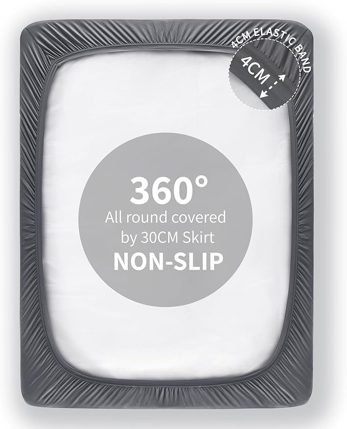 Sonive Waterproof Mattress Protector,Full Size Mattress Topper with Deep Pocket up to 21'' Microfiber Fitted Mattress Pad Waterproof, Breathable Mattress Cover,Machine Washable Grey
