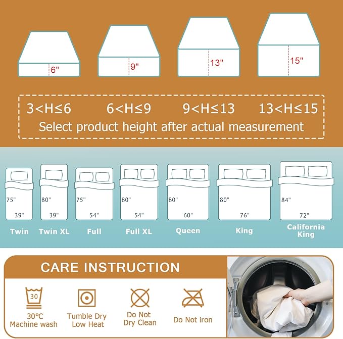 Bedecor Zippered Queen Mattress Protector Cover for 7"-9" Depth Mattress,Fully Encased Liquid Proof Urine Pee Protection Breathable Smooth Incontinence Pet Baby Potty Training