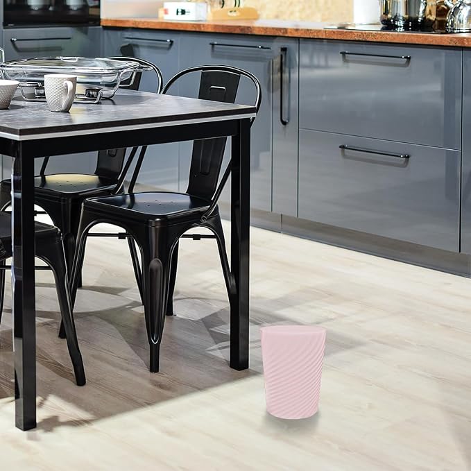 DAJITRE 1.8 Gallon Small Trash Can Wastebasket Recycling Bin Slim Profile for Compact Spaces Bathroom, Office, Bedroom, Kitchen (1.8 Gallon, Pink) - Image 4