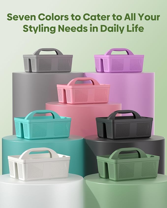 4 PCS Large Portable Shower Caddy with Handle, Plastic Cleaning Caddy, Shower Basket for Bathroom, College, Dorm Room Essentials, Multi-scenario Organizer Storage Tote - Image 7