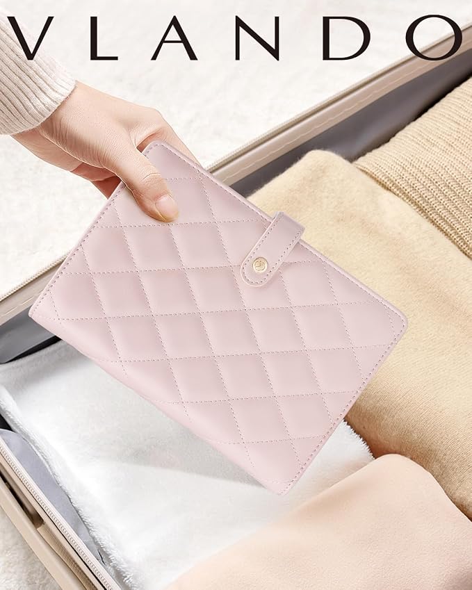 VLANDO Travel Jewelry Case,Jewelry Organizer Box with Clear Zipper Velvet Jewelry Pouch Bag, PU Leather Jewelry Case,Gift for Women-Pink - Image 8