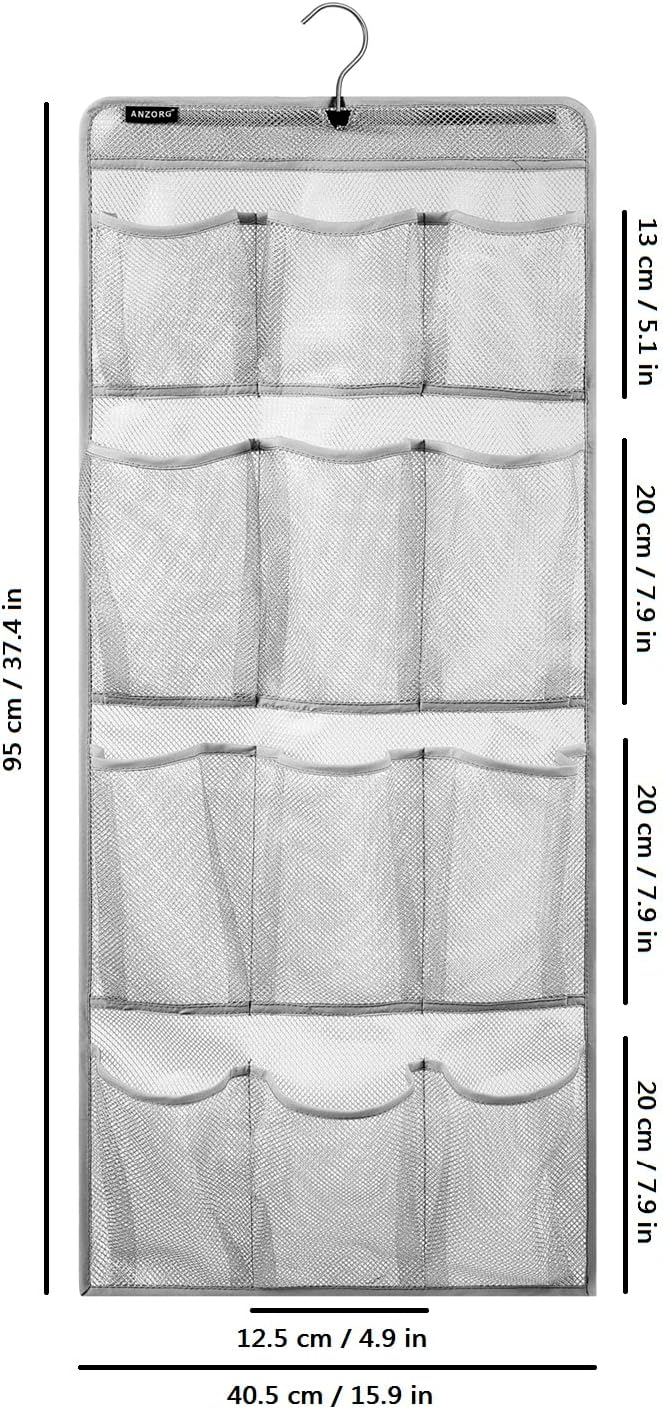 Mesh Shower Organizer Hanging Caddy Quick Dry Bathroom Storage for Toiletry Accessories with Rotating Hanger (12 Pockets) - Image 8