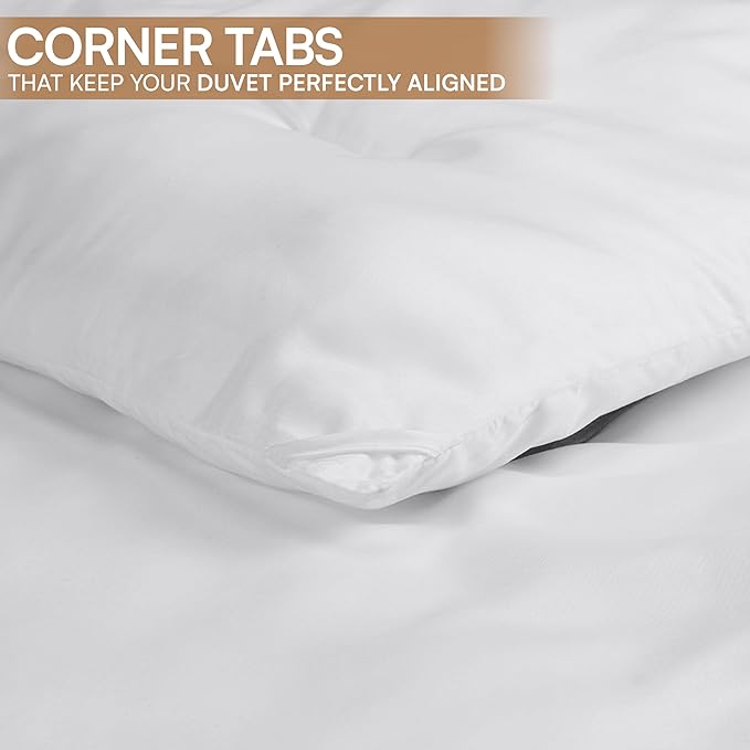 Utopia Bedding Comforters, All Season Duvet Insert, Down Alternative Comforter with Corner Tabs, Machine Washable Bed Comforter (White, King (Pack of 4))
