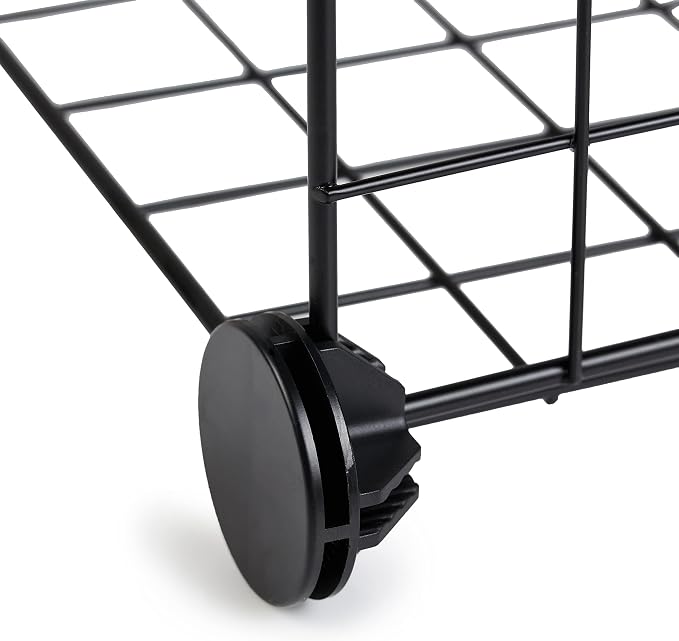 Amazon Basics 6-Cube Wire Grid Stackable Storage Organizer, Metal Shelving Unit, No-Tool Assembly, 26"W x 38"H x 12.6"D, Black - Image 5