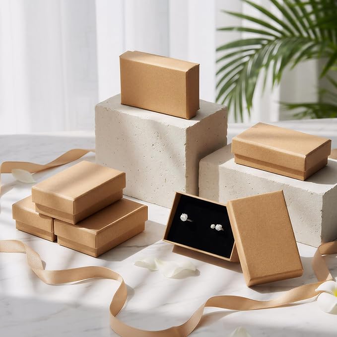 Batiyeer 36 Pcs Cardboard Jewelry Gift Boxes Jewelry Boxes Packaging Small Earring Gift Box with Lids for Necklace Ring Bracelet Party - Image 7