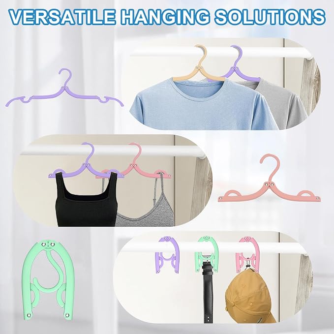 10 Pcs Travel Hangers Cruise Ship Essentials Accessories Portable Folding Clothes Hanger Foldable Drying Rack - Image 5