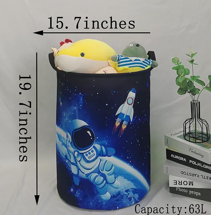 MAIZMZ Kids Hamper Baby Storage Bins Organizer Gift Toy Box Waterproof Laundry Basket Large Canvas Collapsible Chest for Home Boys Room Decor - Image 2