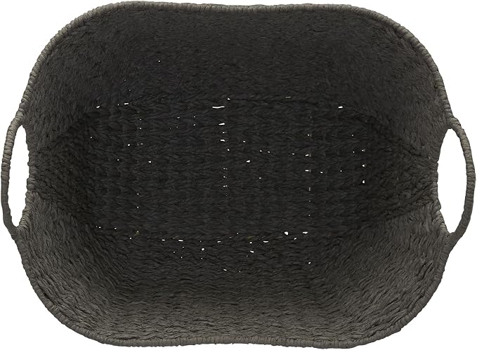 Household Essentials Paper Rope Basket with Handles, Natural Woven Woven Storage Basket, Great for Decoration or Organization - Image 5