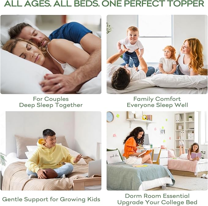 OLANLY California King Mattress Topper – Viscose Made from Bamboo, Cooling Soft Pillow Top Mattress Pad for Back Pain Relief, Plush Down Alternative Fill Bed Topper with Elastic Deep Pocket, White