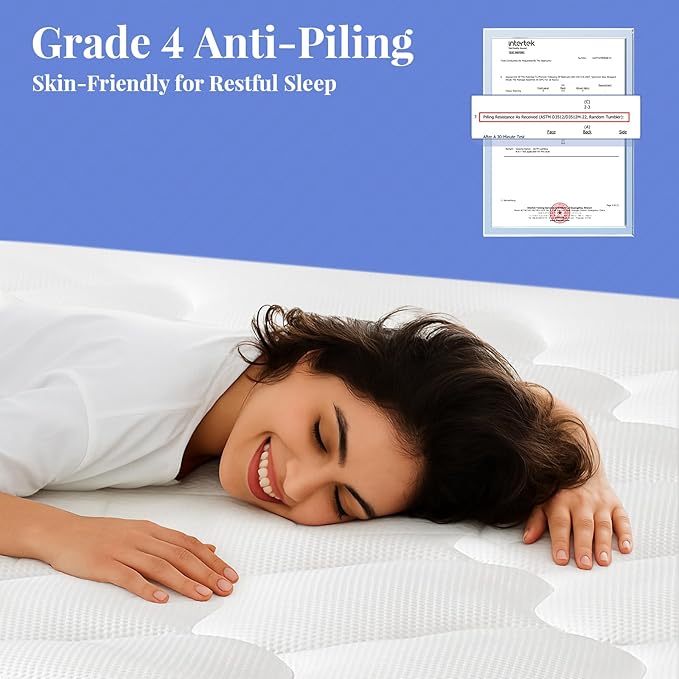 OhGeni Cooling 4 Inch Twin Size Dual Layer Mattress Topper, 2 Inch Gel Memory Foam, 2 Inch Soft Pillow Top Pad, Washable Bedroom Cover for Kids Mattresses, Extra Comfortable Sleep and Back Pain Relief