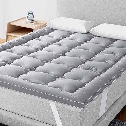 Maxzzz Full Mattress Topper, Extra Thick Mattress Pad Cover for Back Pain, Mattress Protector for 8-21 Inch Mattress, 1200GSM Down Alternative, 54 * 75 Inches.