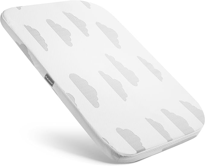 Baby Bassinet Mattress Topper, Waterproof Replacement Pad with Removable & Washable Mattress Covers (for Baby Delight)