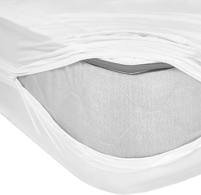 Abstract Waterproof Mattress Cover - 28x52x8” Standard Cribs & Toddler Beds -Vinyl Plastic Protective Zippered Sheet, 100 GSM PVC, BPA Free