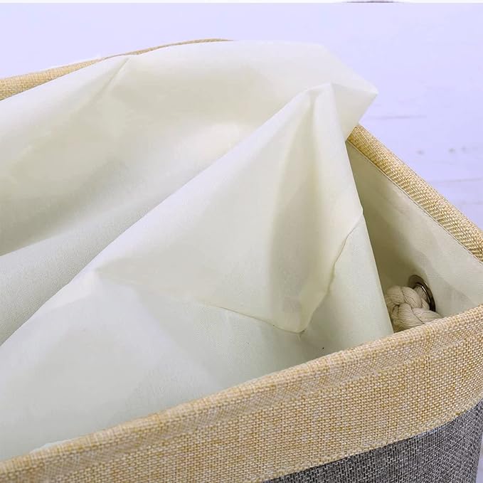 TheWarmHome Small Storage Bins Basket - Small Storage Baskets for Organizing Shelves, Fabric Storage Cubes Organizer for Changing Table Clothes Shoes Sock Towel Dog Toy,Decorative Basket Gift - Image 7