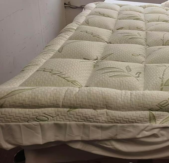 Whatbedding Bamboo Mattress Topper f v-4