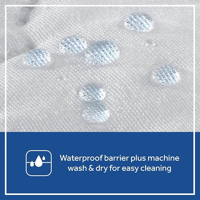 Sealy Baby Fitted Waterproof Infant Crib Mattress Protector Pad & Toddler Bed Cover,Durable and Comfortable Topper,Machine Washable-and Dryer Friendly,52x28”- White,(Pack of 6)