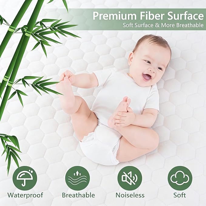 OhGeni 100% Waterproof Mattress Protector,King Size Mattress Soft Pad,Pet Hair & Bedwetting Resistant,Cooling Breathable Fitted Sheets,Washable Bed Cover,Non-Slip Deep Pocket,Noiseless for Bedroom