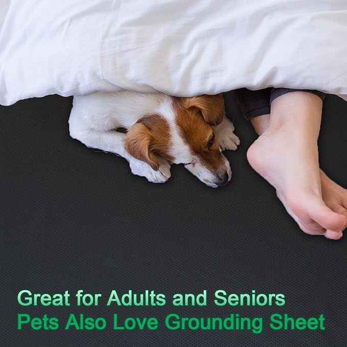 Grounding Mat for Bed, Grounding Mattress Cover Pad for Improve Sleep, Conductive Carbon Leatherette Earth Mat Grounding Pad (27 * 78inch)