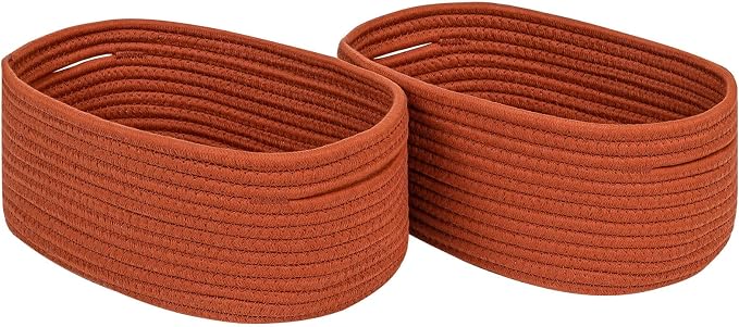 CubesLand Toys Closet Storage Organizer Baskets Bins for Cube Ogranizer/Shelving,Woven Basket for Organizing,Decor Basket for Living Room,Bedroom,Perfect for Pet Toy&Food Storage,2pack Brick Red by CubesLand
