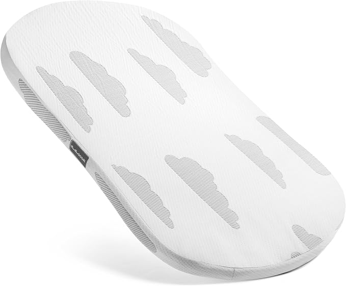 Baby Bassinet Mattress Topper, Waterproof Replacement Pad with Removable & Washable Mattress Covers (for Halo Bassinest Sleepers)