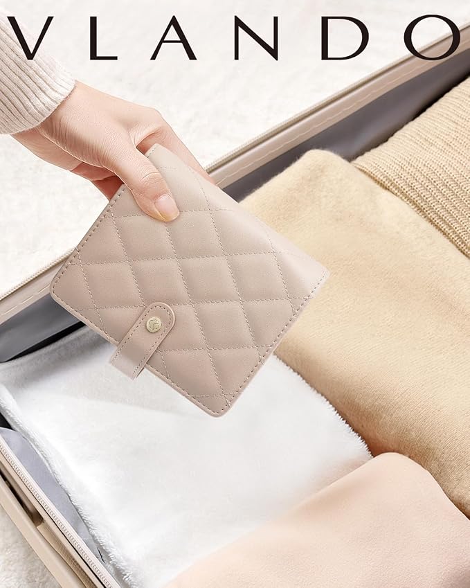 VLANDO Travel Jewelry Case,Portable Jewelry Organizer Storage Book with Clear Zipper Velvet Jewelry Pouch Bag Gifts for Traveler Women Girls-Toffee - Image 5