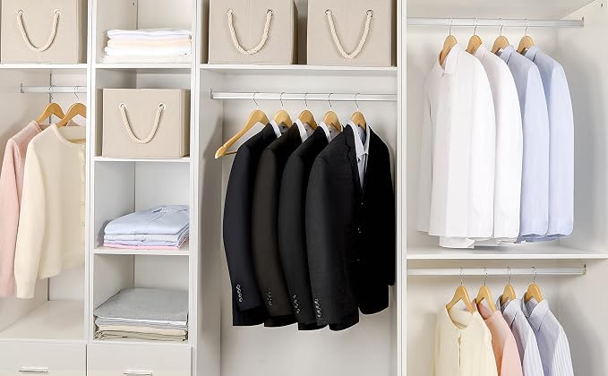 TOPIA HANGER Wooden Coat Hanger 20 Pack, Natural Wood Suit Hangers with Non Slip Pants Bar, 360° Swivel Hook and Shoulder Notches for Camisole, Jacket, Pants, Smooth Finish-CT34N20 - Image 7