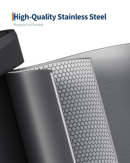 Garvee 16 gal / 60 L Stainless Steel Trash Can with Lid, Large Garbage Can for Kitchen, Rustproof Step-on Kitchen Metal Trash Bin with Liner Rim, Rear Handle, Soft Close Plastic Lid, Silver - Image 3