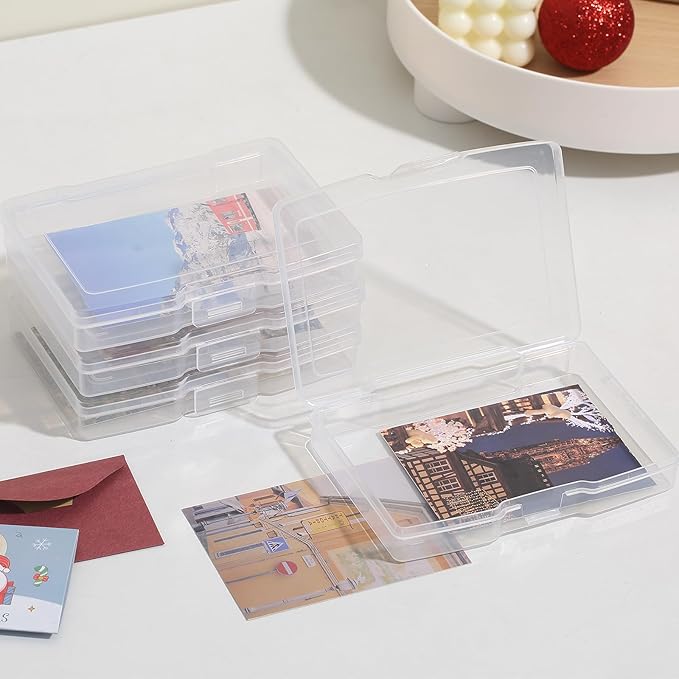 novelinks Transparent 4" x 6" Photo Cases and Clear Craft Keeper with Handle, 16 Inner Photo Organizers & Photo Storage Box, Plastic Photo Storage Containers (Clear -2Pack) - Image 7