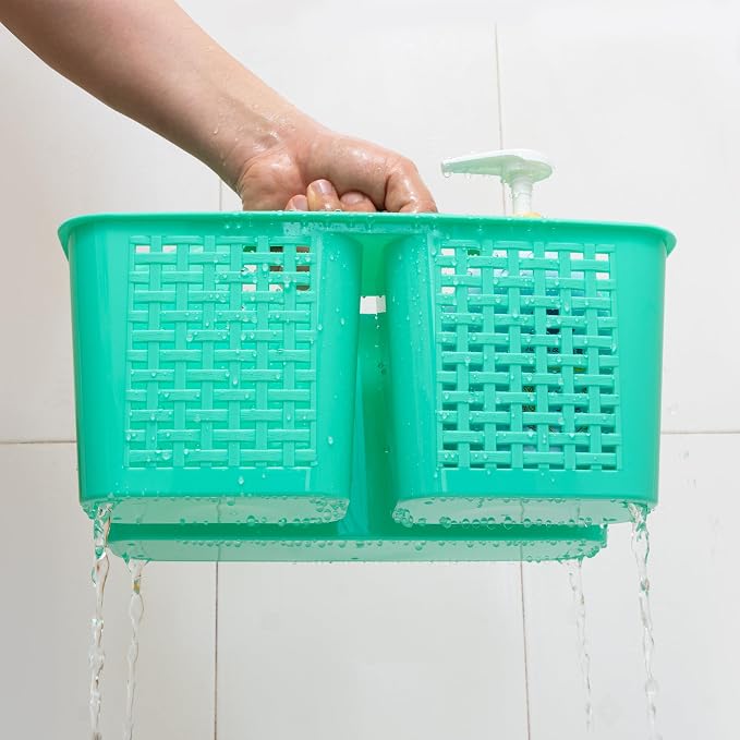 Tiawudi Portable Shower Caddy, Caddy Organizer with Handle, Plastic Shower Basket Hold Soap, Shampoo, Hair Supplies and Beauty Products, Cleaning Supplies Organizer for Home, Dorm, Shelf and Cabinet - Image 4