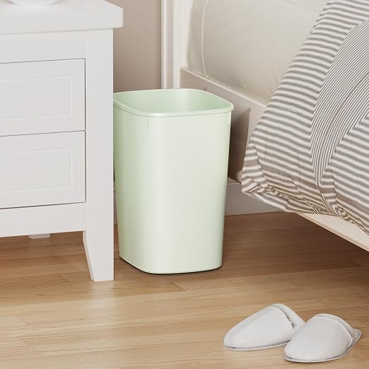 CEROELDA Bathroom Trash Can with Lid, 10L/2.6 Gal Small Garbage Can with Press Top Lid, Slim Plastic Waste Basket for Toilet, Office, Bedroom(Green) - Image 5