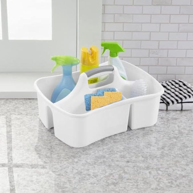 Extra Large 5 Gal Divided Cleaning Caddy Organizer with Handle - Cleaning Supplies for Housekeeping - Shower Caddy Portable - Shower Caddy Dorm - Cleaning Supplies Organizer - 17.75 x 13.25 x 7.75 - Image 4