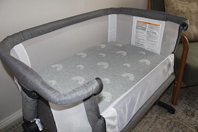Baby Bassinet Mattress Topper, Waterproof Replacement Pad with Removable & Washable Mattress Covers (for Baby Delight)