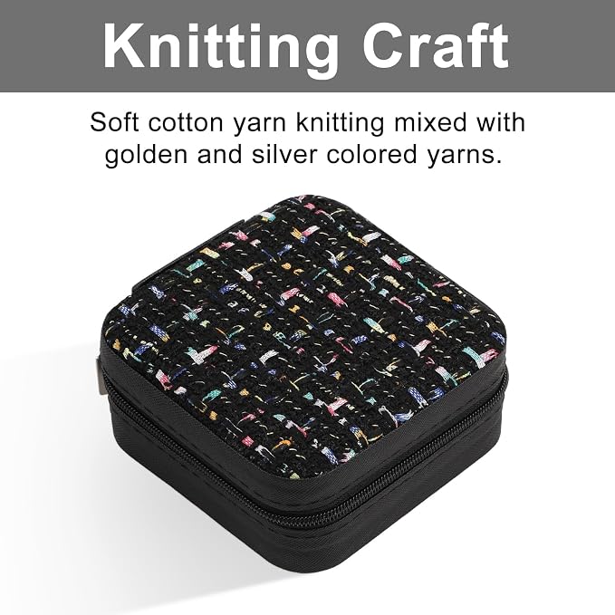 Travel Essentials: Stylish Portable Mini jewelry box, Travel jewelry organizer, Travel jewelry case. Portable jewelry case for travel. Thank you gifts for women, Birthday gifts for girls. (black) - Image 2