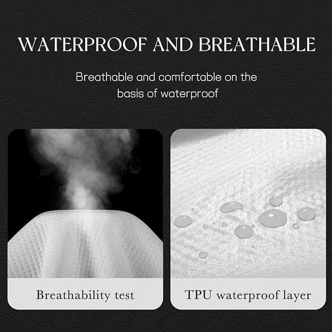 Twin Mattress Protector Tencel Luxury 100% Waterproof Mattress Protector,Silky Soft & Breathable,Cooling Mattress Pad Cover Fitted 18" Deep Pocket Noiseless,39"x75"