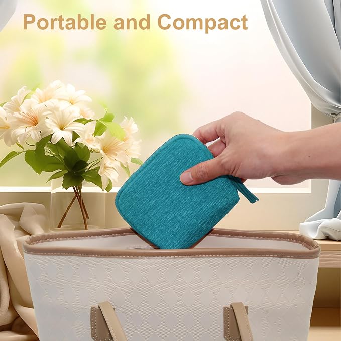 Small Travel Jewelry Case, Mini Jewelry Box, Purse Organizer Pouches for Travel and Everyday Jewelry Organizer Storage (Blue) - Image 3