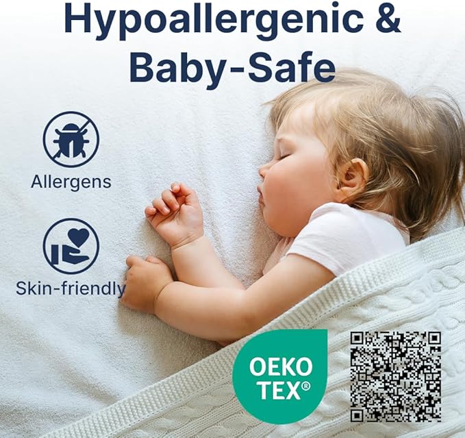 PAULATO BY GA.I.CO Waterproof Crib Mattress Protector – Absorbent Mattress Cover for Toddler & Baby – 28x52 Soft Noiseless Hypoallergenic Machine Washable – Protector with Deep Elastic Skirt