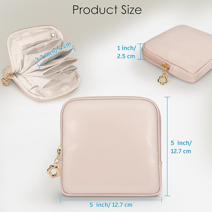 SITHON Small Travel Jewelry Case with Ring Holder, Mini Velvet Jewelry Pouch Bags, Compact Storage Organizer for Bracelet Necklaces Earrings Travel Essentials, Mother’s Day Gifts (Apricot Pink) - Image 5